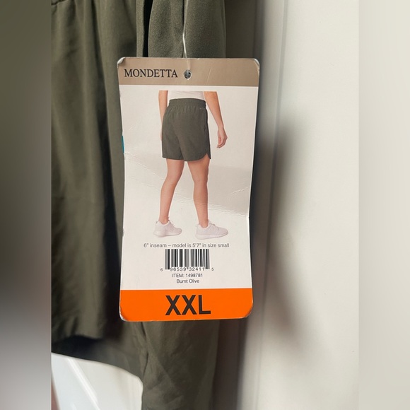 Mondetta Women's Olive Athletic Shorts - XXL - Picture 3 of 8